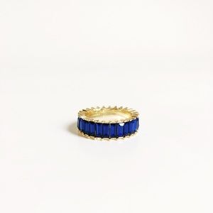 Blue Eternity Baguette Band Ring / Blue Ombré